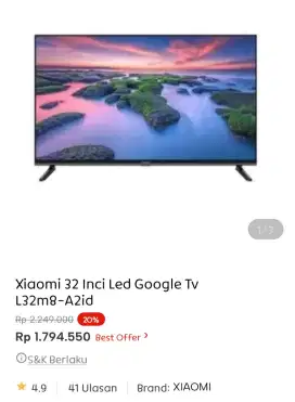 XIAOMI LED GOOGLE TV 32'