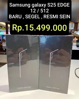 PROMO Rp.15,499 ‼️
Samsung S25 EDGE 12 / 512gb ‼️
STOK TERBATAS ‼️
