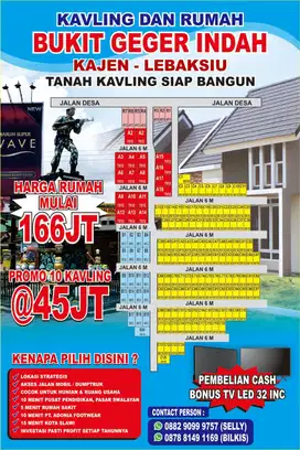 DIJUAL KAVLING DAN RUMAH
