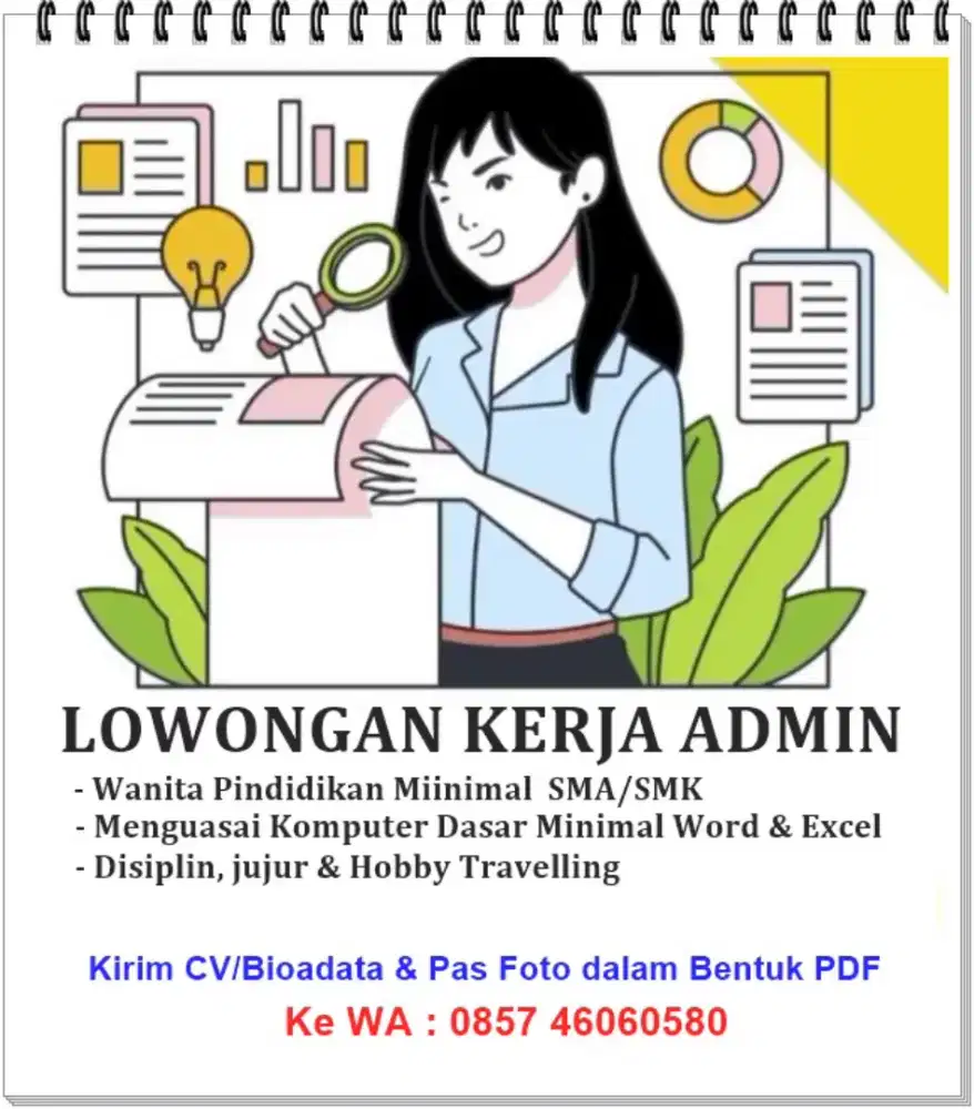 Dicari wanita untuk admin