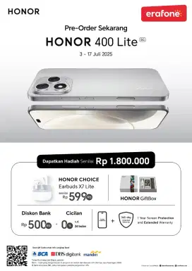 Honor 400 5G PO cukup 400k sudah dapat banyak Bonus ‼️