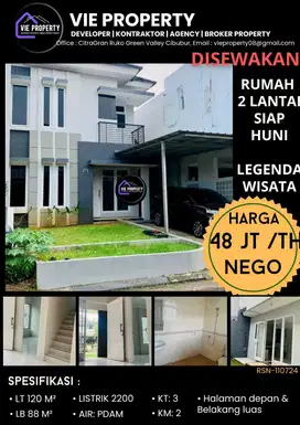 Di Seqakan Rumah Cabtik Siap Huni Unfurnish. Legenda Wisata Cibubur.