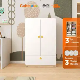Cubic KIDS Wardrobe Anak / Lemari Anak 3 Susun / PONYO BL 120 - Awan