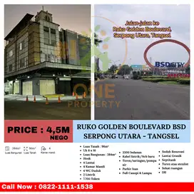 Dijual Ruko Golden Boulevard, BSD City, Serpong Utara - Tangerang Sela