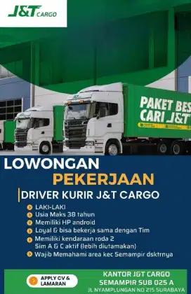 Lowongan driver dan kurir