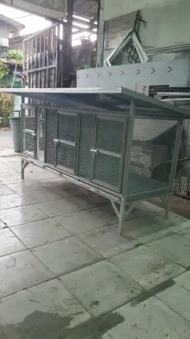 Kandang ayam almunium 3 kamar