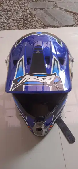 Helm Cross made in korea, biru persib