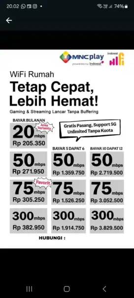 Wifi Super murah ex MNC Play - Hifi Indosat
