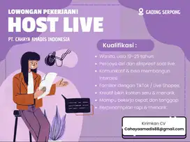 DIBUTUHKAN HOST LIVE STREAMING