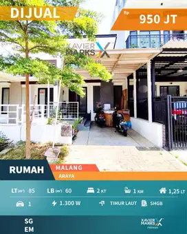 Dijual Rumah Cantik Minimalis Terawat Dekat Binus Araya Malang