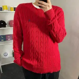 Knitwear Rajut US POLO ASSN Smal Logo orange colour Size L
