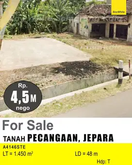 DIJUAL TANAH DI PECANGAAN JEPARA A4146