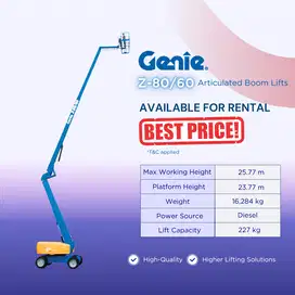 Sewa Genie Boom Lift 20 meter, 26 meter ,15 meter MINGGUAN-Jabodetabek