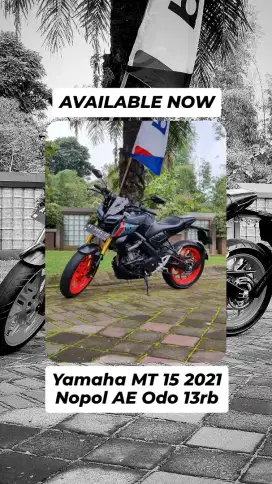 Yamaha MT 15 VVA thn 2021 Odo 13rb Jarang Pakai Koko Motor