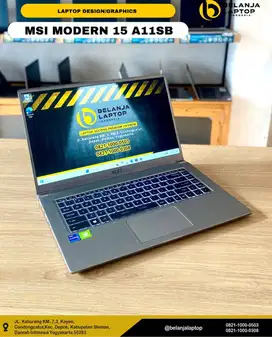 Modern 15 A11SB/intel i7 gen 11/16GB/512GB/Nvidia MX 450/TERMURAH!!