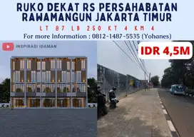Ruko Dekat Rs Persahabatan Rawamangun Jakarta Timur