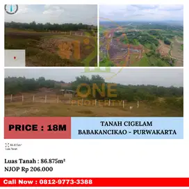 Dijual Tanah di Cigelam, Babakancikao, Purwakarta - Jawa Barat