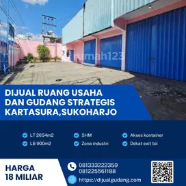 Investasi Menarik! Gudang + Rumah Usaha di Kartasura – Aset Komersial