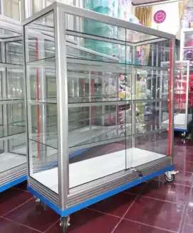 Di Jual Etalase Baru 1Mx1M || Pakai RODA BESAR & Kunci