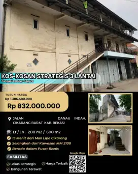 Dijual Kos-Kosan Strategis Danau Indah Cikarang