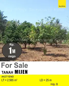 DIJUAL TANAH DI MIJEN A4271