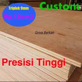 Triplek 9mm custom ukuran presisi tinggi