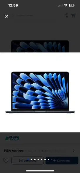 MACBOOK AIR M3 256GB NEW GARANSI RESMI BISA CICILAN