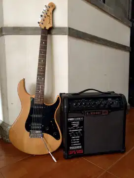 1 Set Gitar Yamaha X112 XJ dan Ampli Line 6