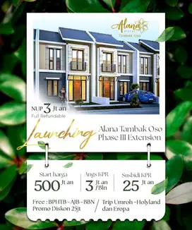 5 Menit Ke Tol & Merr Cicilan 3 Jutaan Dapat Rumah 6x12