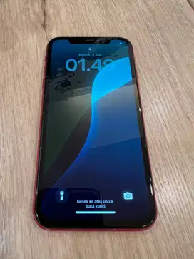 Iphone 11 Merah yg mulus dan menyala