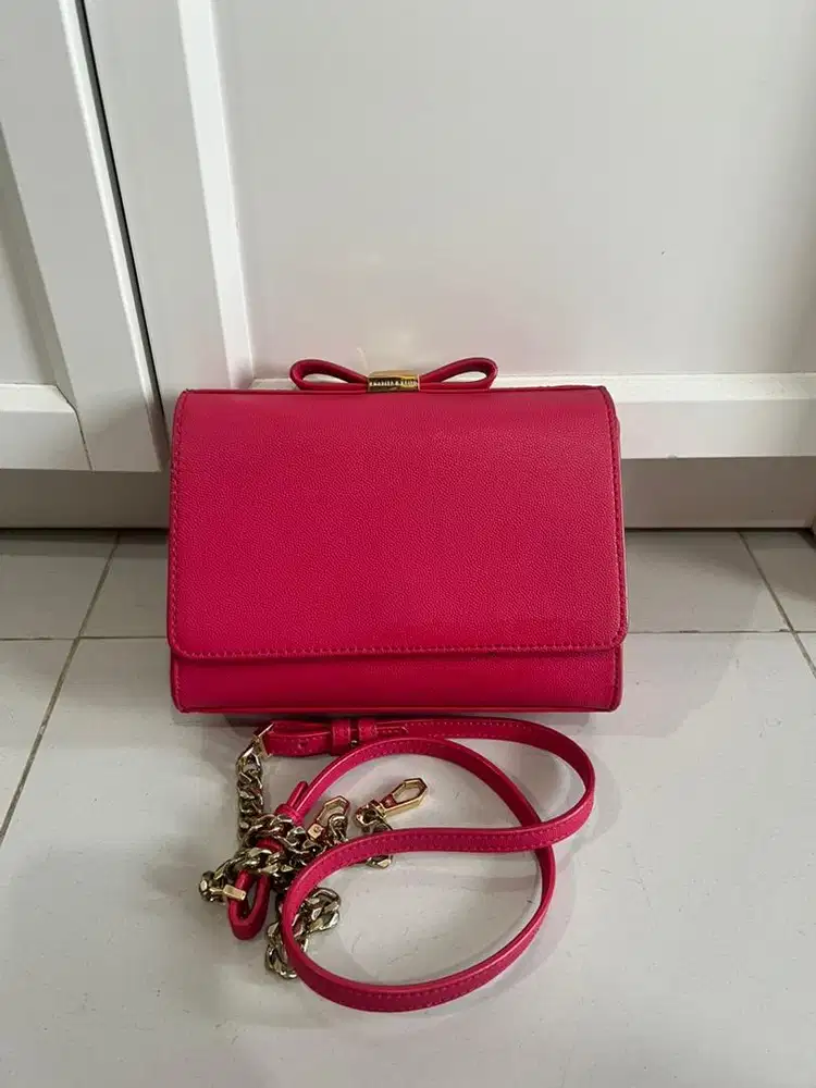 PRELOVED Handbag Charles & Keith Pink Magenta