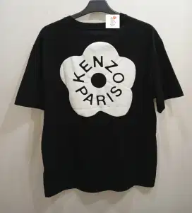 KENZO BOKE TEXT SPRAY BLACK T-SHIRT