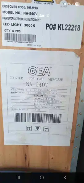 BNIB SHOWCASE CAKE GEA NA 540V, baru blm pernah dipakak