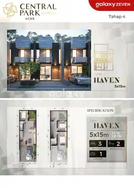 JUAL RUMAH BARU MODERN MINIMALIS 2 LANTAI CENTRAL PARK MERR