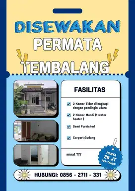 Rumah Minimalis Siap Huni Semi Furnished Permata Tembalang