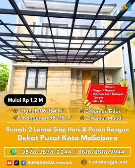 Rumah 2 Lantai Ringroad Selatan Dekat Pusat Kota dan Kampus UMY Jogja