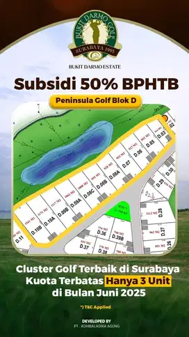 Bukit darmo golf view lake unit langka