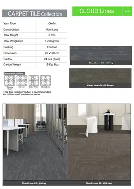 KARPET KING CLOUD LINES 25cm x 100cm KARPET KANTOR KARPET HOTEL DLL