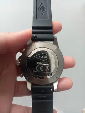Fossil Q Crewmaster Black Silicone Smartwatch