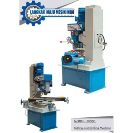 Mesin Milling Bor Frais Vertical Swivel Meja Berputar ZX50C