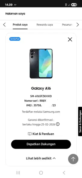 Samsung galaxy A16 4G Lte 8/128