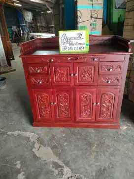 Meja altar sembayang china minimalis full kayu jati