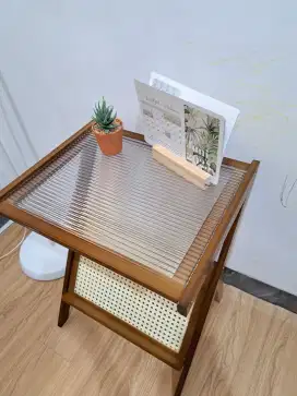 Meja lipat kayu / meja nakas / coffe table / meja rotan