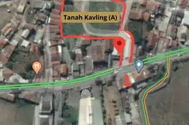 Tanah  Pinggir Jalan Raya Cocok Untuk Ruko, Gudang, Cluster Dll