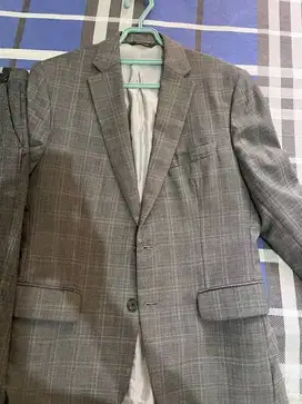 Jas Banana Republic plus celana warna Abu/Grey 1 set