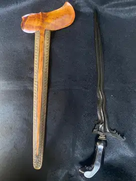 Keris megantoro luk 7 garap istimewa pengawak Wojo warangka cendana