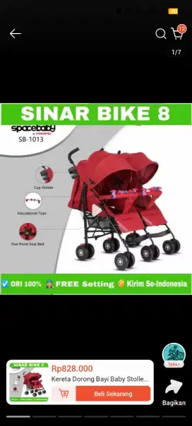 Stroller kembar Twins