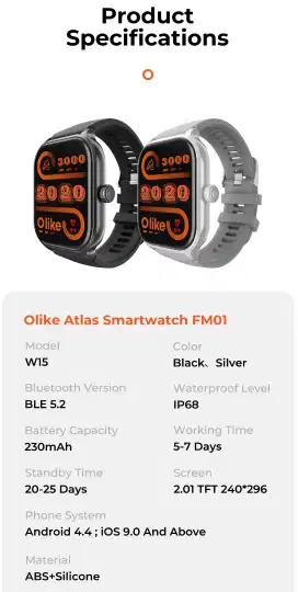 Smartwatch Olike Zenith W15