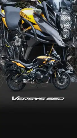 KAWASAKI VERSYS 650 TAHUN 2014 TYPE ABS MODIF HEDON SIAP GAS TOURING