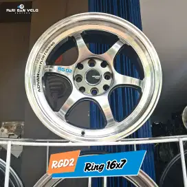 Velg Advan Racing RGD2 Ring 16 lebar 7
PCD. 4x100/114.3 et.35